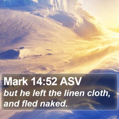 Mark 14:52 ASV Bible Verse Image