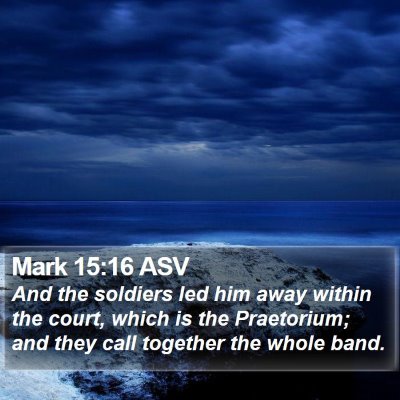 Mark 15:16 ASV Bible Verse Image