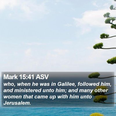 Mark 15:41 ASV Bible Verse Image