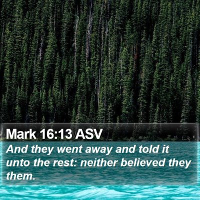Mark 16:13 ASV Bible Verse Image