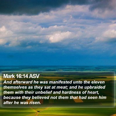 Mark 16:14 ASV Bible Verse Image