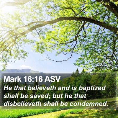 Mark 16:16 ASV Bible Verse Image
