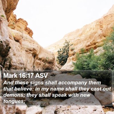 Mark 16:17 ASV Bible Verse Image