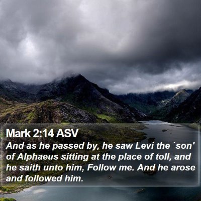 Mark 2:14 ASV Bible Verse Image