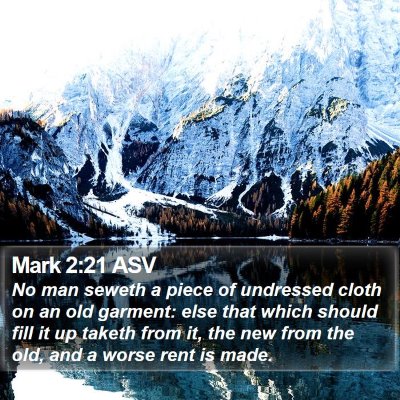 Mark 2:21 ASV Bible Verse Image