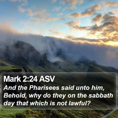 Mark 2:24 ASV Bible Verse Image