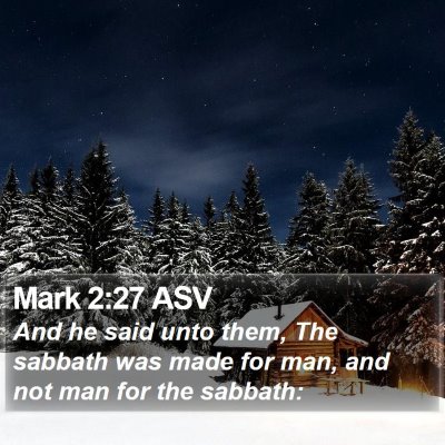Mark 2:27 ASV Bible Verse Image
