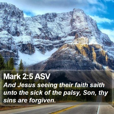 Mark 2:5 ASV Bible Verse Image