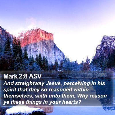 Mark 2:8 ASV Bible Verse Image