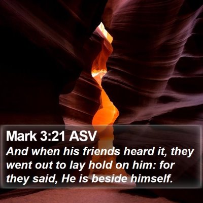 Mark 3:21 ASV Bible Verse Image