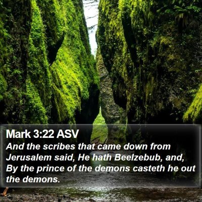 Mark 3:22 ASV Bible Verse Image