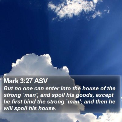 Mark 3:27 ASV Bible Verse Image