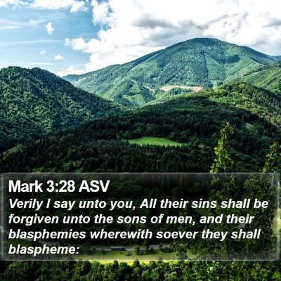 Mark 3:28 ASV Bible Verse Image