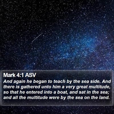 Mark 4:1 ASV Bible Verse Image