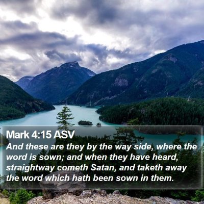 Mark 4:15 ASV Bible Verse Image