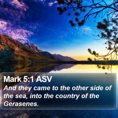 Mark 5:1 ASV Bible Verse Image