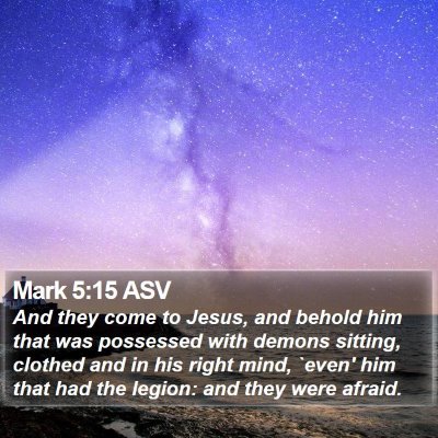 Mark 5:15 ASV Bible Verse Image