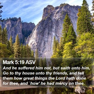 Mark 5:19 ASV Bible Verse Image
