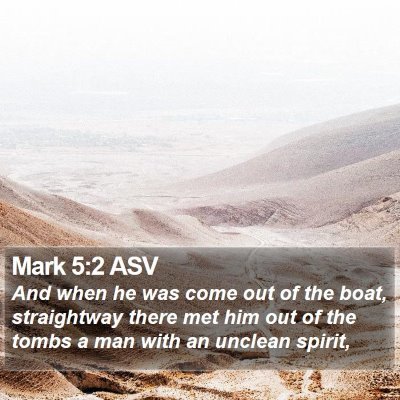Mark 5:2 ASV Bible Verse Image