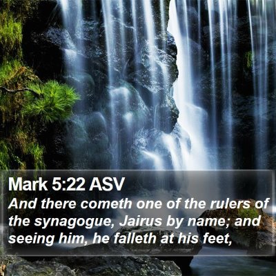 Mark 5:22 ASV Bible Verse Image