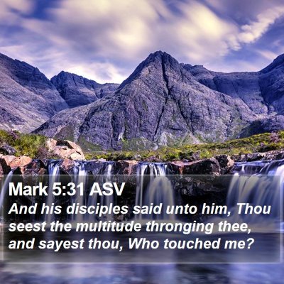 Mark 5:31 ASV Bible Verse Image