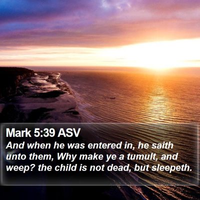 Mark 5:39 ASV Bible Verse Image
