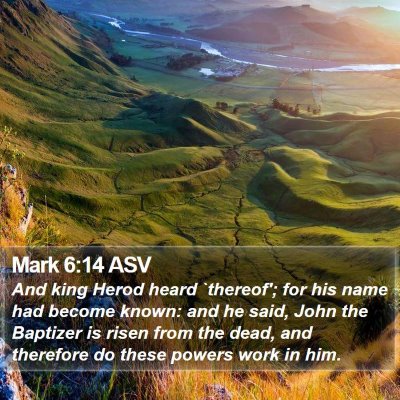 Mark 6:14 ASV Bible Verse Image