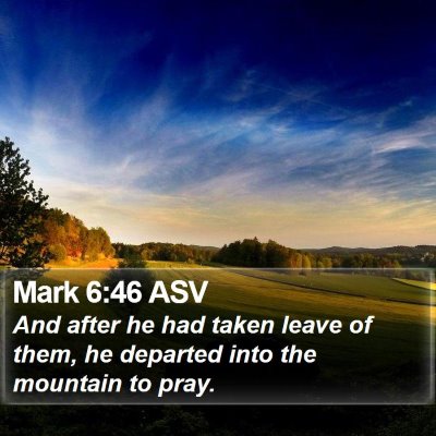 Mark 6:46 ASV Bible Verse Image