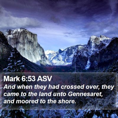 Mark 6:53 ASV Bible Verse Image