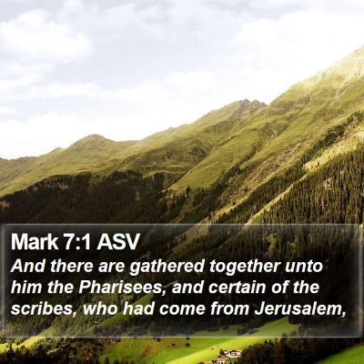 Mark 7:1 ASV Bible Verse Image