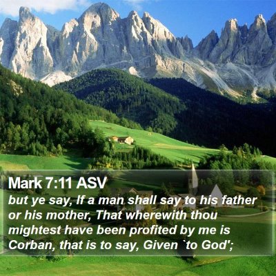Mark 7:11 ASV Bible Verse Image