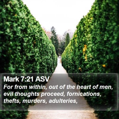 Mark 7:21 ASV Bible Verse Image
