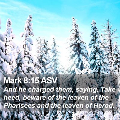 Mark 8:15 ASV Bible Verse Image