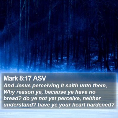 Mark 8:17 ASV Bible Verse Image