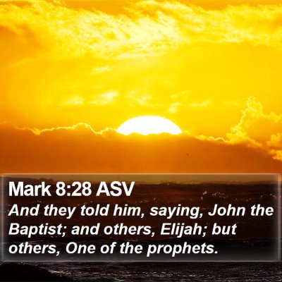 Mark 8:28 ASV Bible Verse Image