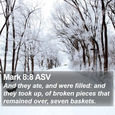 Mark 8:8 ASV Bible Verse Image