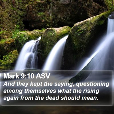 Mark 9:10 ASV Bible Verse Image