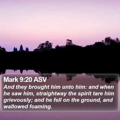 Mark 9:20 ASV Bible Verse Image