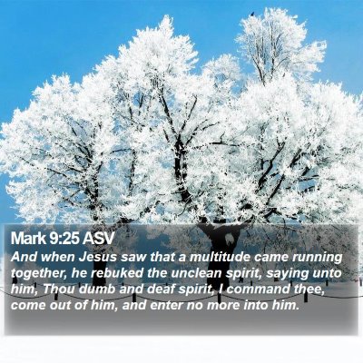Mark 9:25 ASV Bible Verse Image