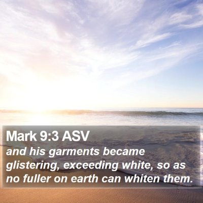 Mark 9:3 ASV Bible Verse Image