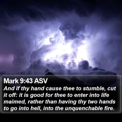 Mark 9:43 ASV Bible Verse Image