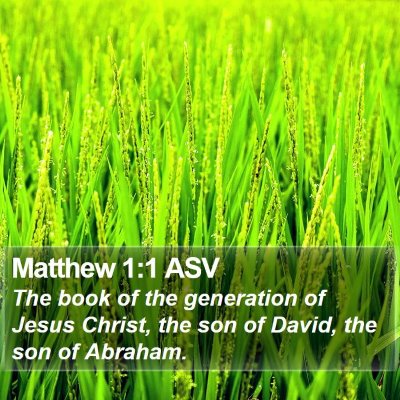 Matthew 1:1 ASV Bible Verse Image
