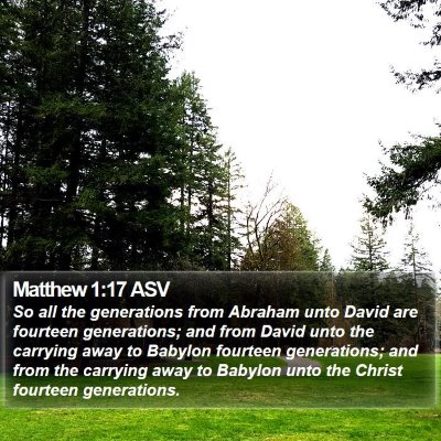 Matthew 1:17 ASV Bible Verse Image