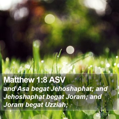 Matthew 1:8 ASV Bible Verse Image