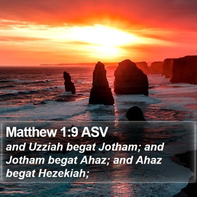 Matthew 1:9 ASV Bible Verse Image