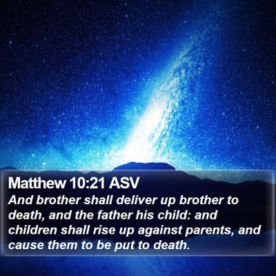 Matthew 10:21 ASV Bible Verse Image