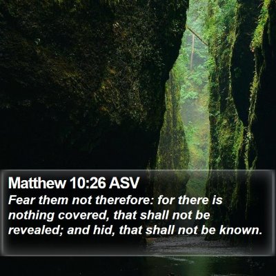 Matthew 10:26 ASV Bible Verse Image