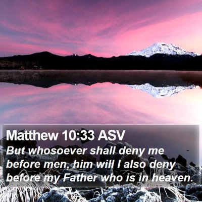 Matthew 10:33 ASV Bible Verse Image