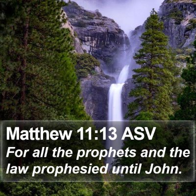 Matthew 11:13 ASV Bible Verse Image