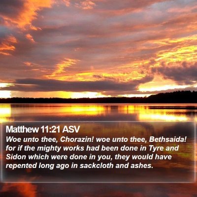 Matthew 11:21 ASV Bible Verse Image